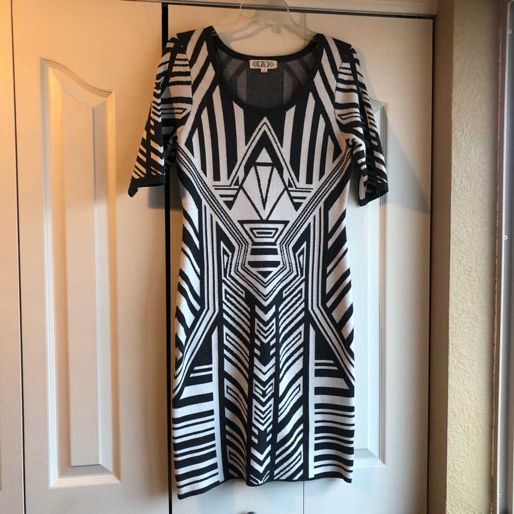 Aztec Print Sweater Dress